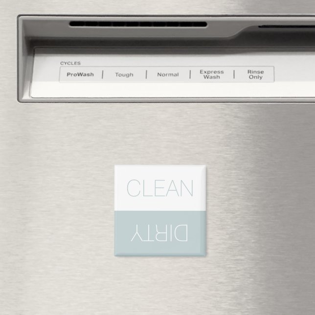 Clean Dirty indicator dusty blue white dishwasher  Magnet (In Situ (Dishwasher))