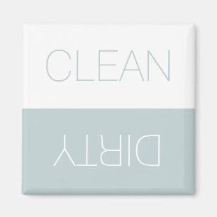 Clean Dirty indicator dusty blue white dishwasher  Magnet