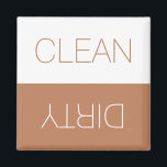 Clean Dirty indicator terracotta dishwasher Magnet<br><div class="desc">Clean / Dirty reversible Dishwasher indicator sign terracotta and white minimalist modern simple elegant magnet. You can flip it, turn it over, reverse it to show or remember the dishes in the dishwasher are clean or dirty, the dishwasher is full or empty, on or off. Great for the kitchen, home,...</div>