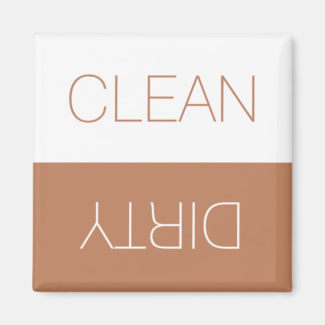 Clean Dirty indicator terracotta dishwasher Magnet (Front)