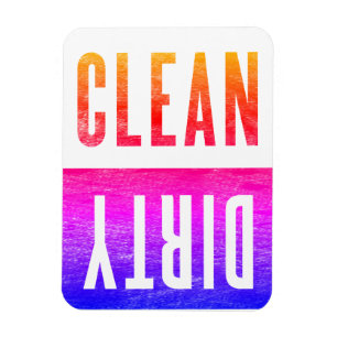 Clean Dirty Letterpress Style Dishwasher Ipanema Magnet