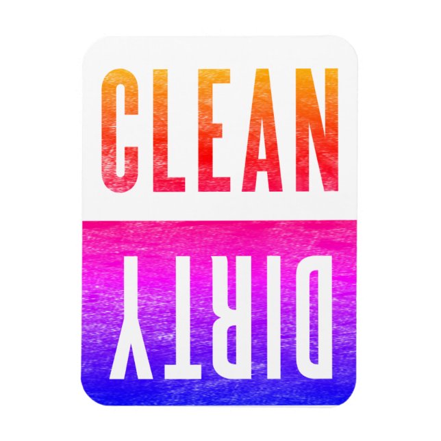 Clean | Dirty Letterpress Style Dishwasher Ipanema Magnet (Vertical)
