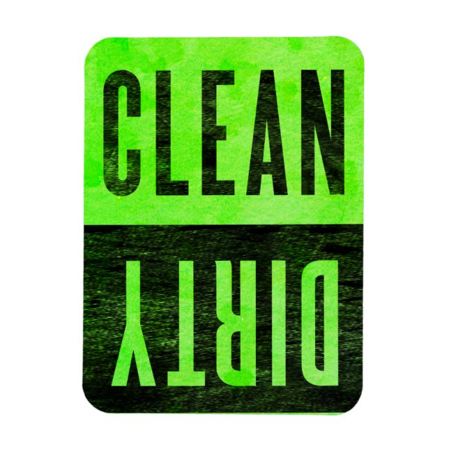 Clean | Dirty Letterpress Style Dishwasher Magnet (Vertical)