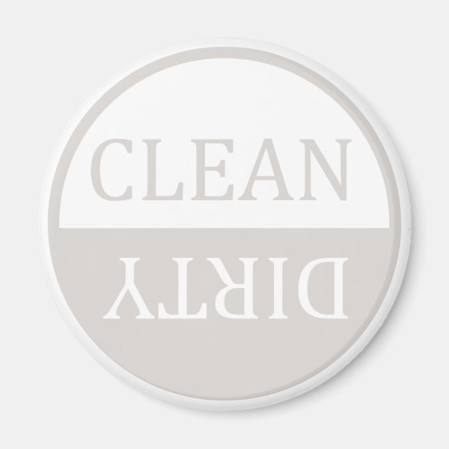 Clean dirty light beige dishwasher magnet (Front)
