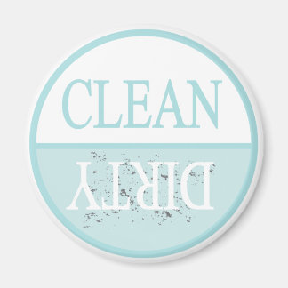 Clean dirty light mint dishwasher magnet