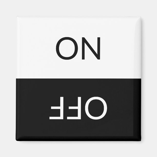 Clean Dirty, ON OFF Dishwasher Laundry black white Magnet (Front)