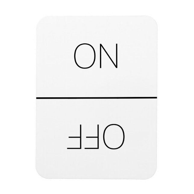 Clean Dirty ON, OFF Dishwasher Laundry black white Magnet (Vertical)