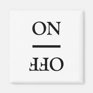 Clean Dirty ON, OFF Dishwasher Laundry black white Magnet