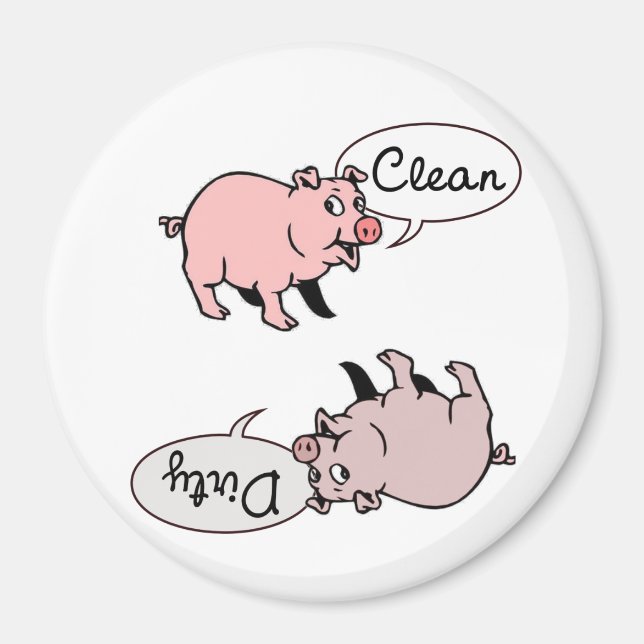 Clean Dirty Pigs Magnet (Front)