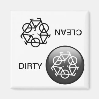 "CLEAN / DIRTY" Re-Cycle Dishwasher Magnet