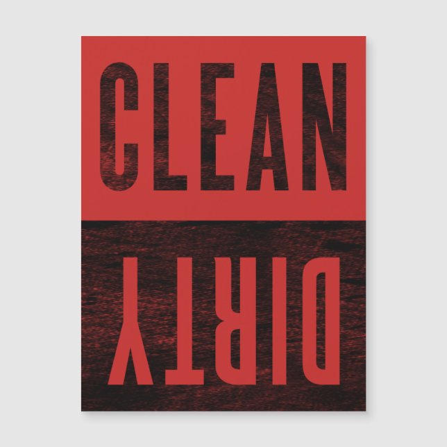 Clean Dirty Vintage Kitchen Dishwasher Magnet (Front)