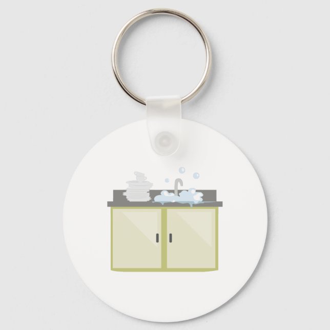 Clean Dishes Key Ring (Front)