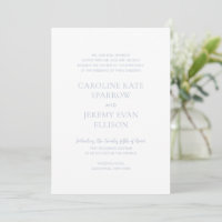 Clean Dusty Blue Elegant Wedding