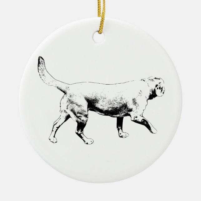 clean edge stride ceramic tree decoration (Front)