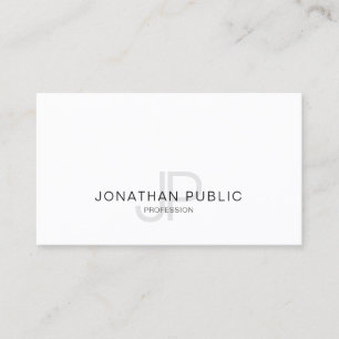 Clean Elegant Design Monogram Trendy Modern Business Card