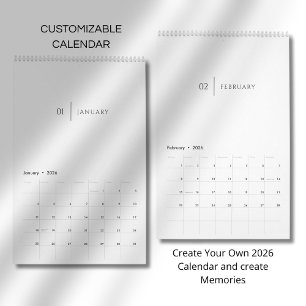 Clean Elegant Layout Calendar