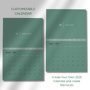 Clean Elegant Layout Calendar