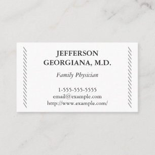 Clean Family Physician Business Card