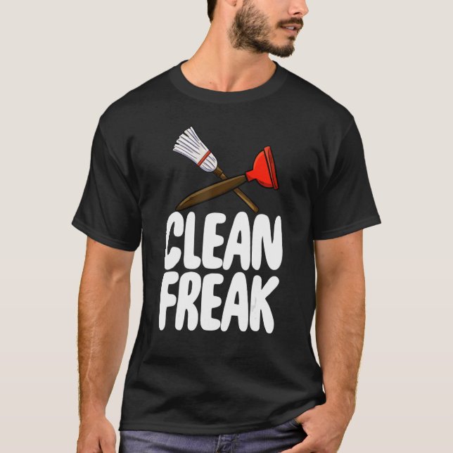 Clean Freak Cleaner Women Cleaning Team 2 T-Shirt (Front)