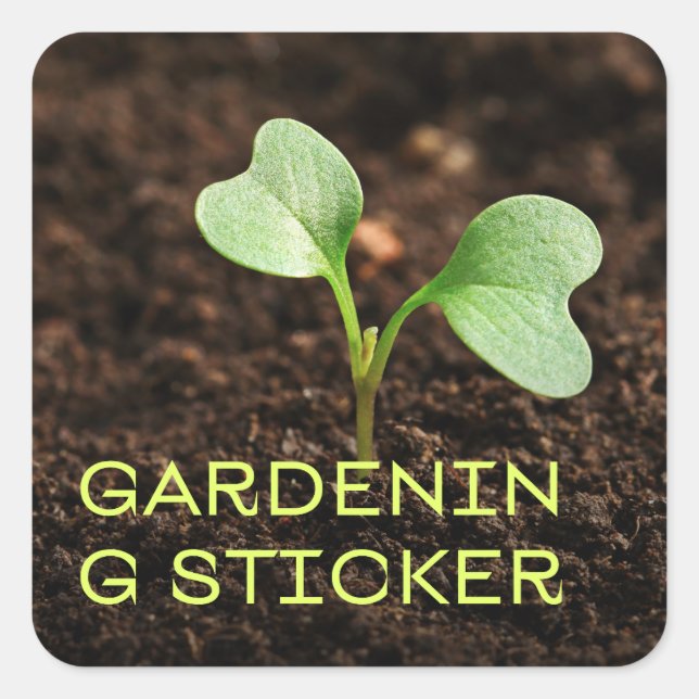 Clean Gardening Sticker | garden time (Front)