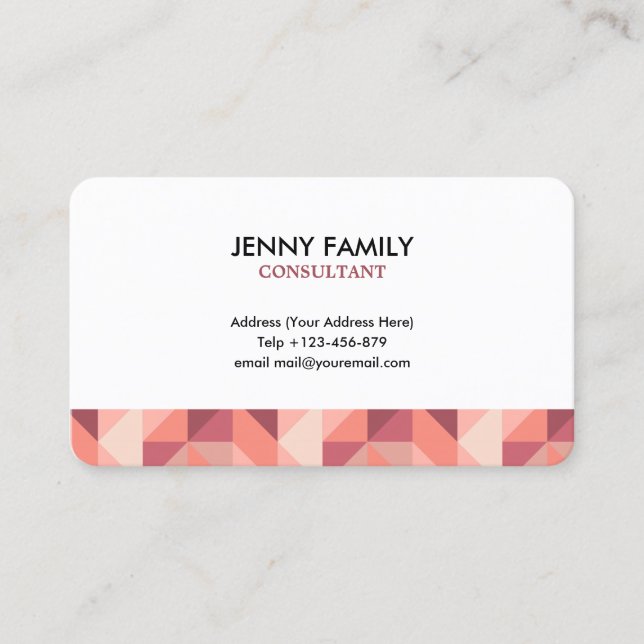 Clean Geometric Business Card (Front)