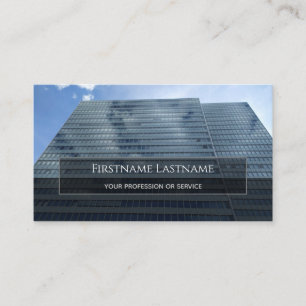 Clean glass facade office skyscraper rectangles business card