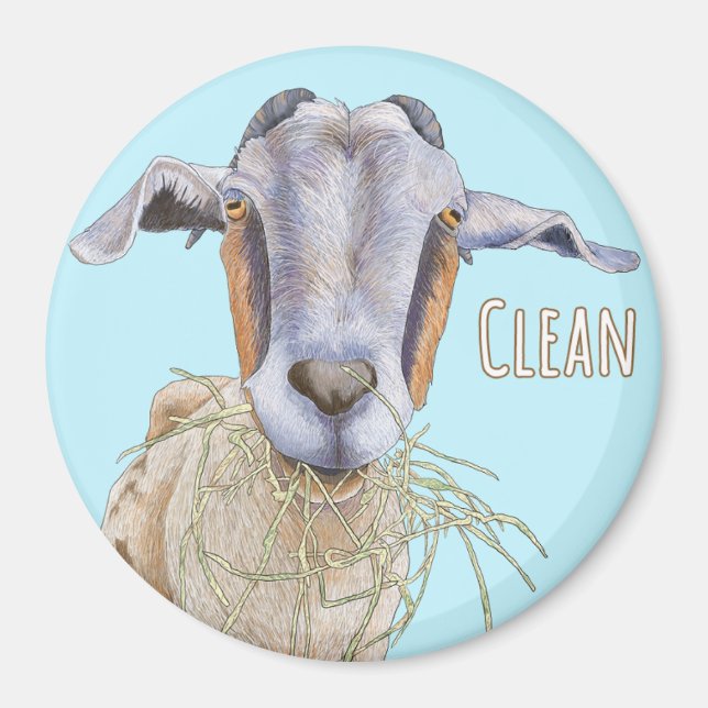 Clean Goat Dishwash Magnet -  (Front)
