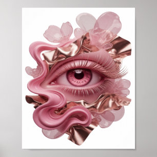 Clean Gold ABSTRACT ART Design Poster