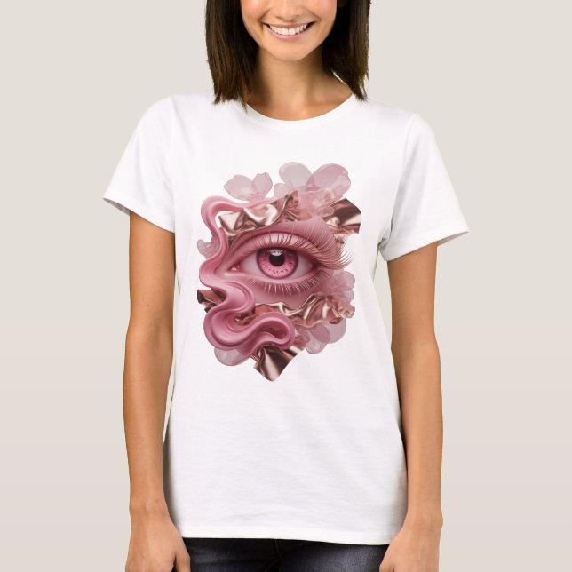 Clean Gold ABSTRACT ART Design T-Shirt (Front)