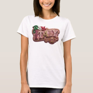 Clean Gold ITALY Text Design T-Shirt