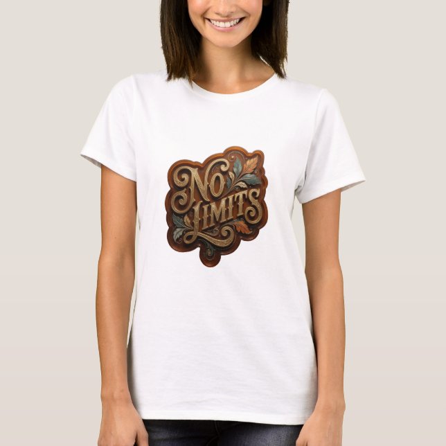 Clean Gold NO LIMITS Statement Tee (Front)