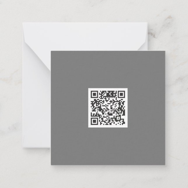 Clean Gray Corporate QR Code Card (Back)