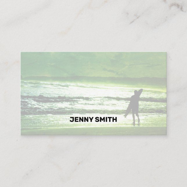 Clean Green Classic  Business Card (Front)