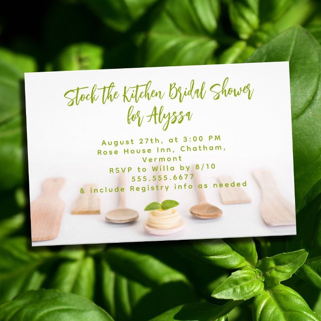 Clean Green Kitchen Spoons Bridal Shower  Flyer (Creator Uploaded)