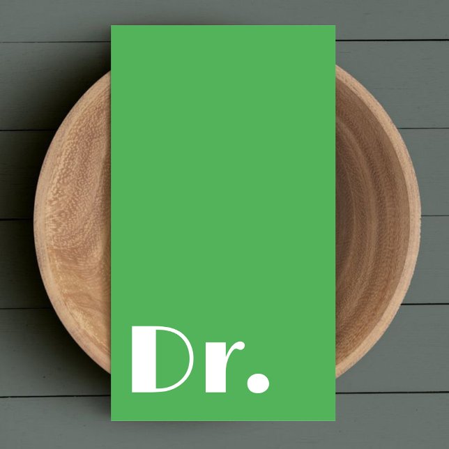 Clean Green Physician Therapist Doctor Medical  Business Card (Creator Uploaded)