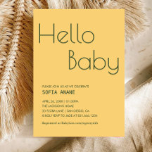 Clean Green & Yellow Gender Neutral Baby Shower