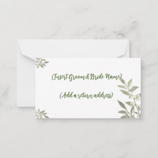 Clean greenery Return card