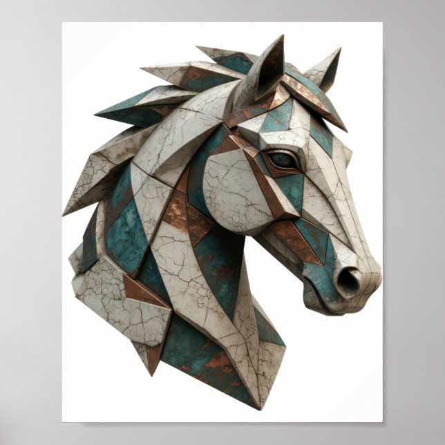 Clean Grey ABSTRACT ART Graphic Design Poster (Front)