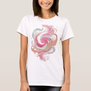 Clean Grey ABSTRACT ART Statement Design T-Shirt