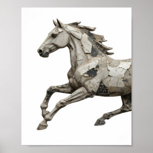 Clean Grey ABSTRACT ART Statement Design v2 Poster