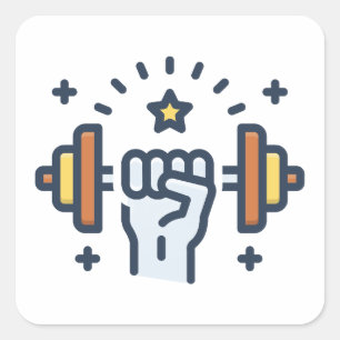 Clean Gym / Fitness Sticker no excuses