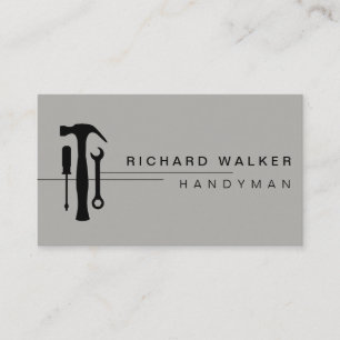 Clean Handyman Tools Auto Mechanic Carpenter Business Card
