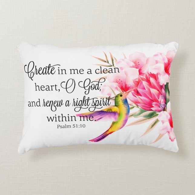 Clean heart  decorative cushion (Front)