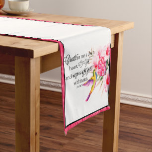 Clean heart  short table runner