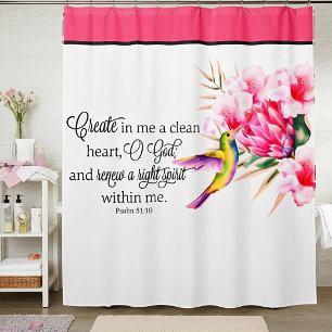 Clean heart shower curtain
