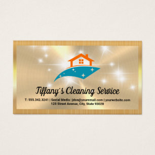 Clean House Logo Sparkle   Gold Metallic
