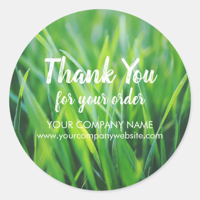 Clean Landscaping Thank You Sticker  (Front)