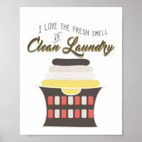 Clean Laundry Art Print - Laundry Wall Art