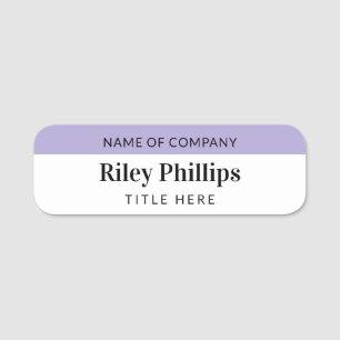 Clean Lavender & White Company Name Title Tag