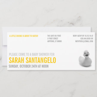 Clean Lemon Kitsch Baby Shower Invitation